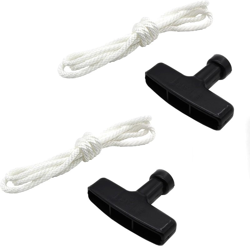 Rierdge 2 Set 4ft Pull Cord Rope for GX200 GX120 GX240 GX270 Champion Generator, Pull Cord with Recoil Starter Handle - Image 1